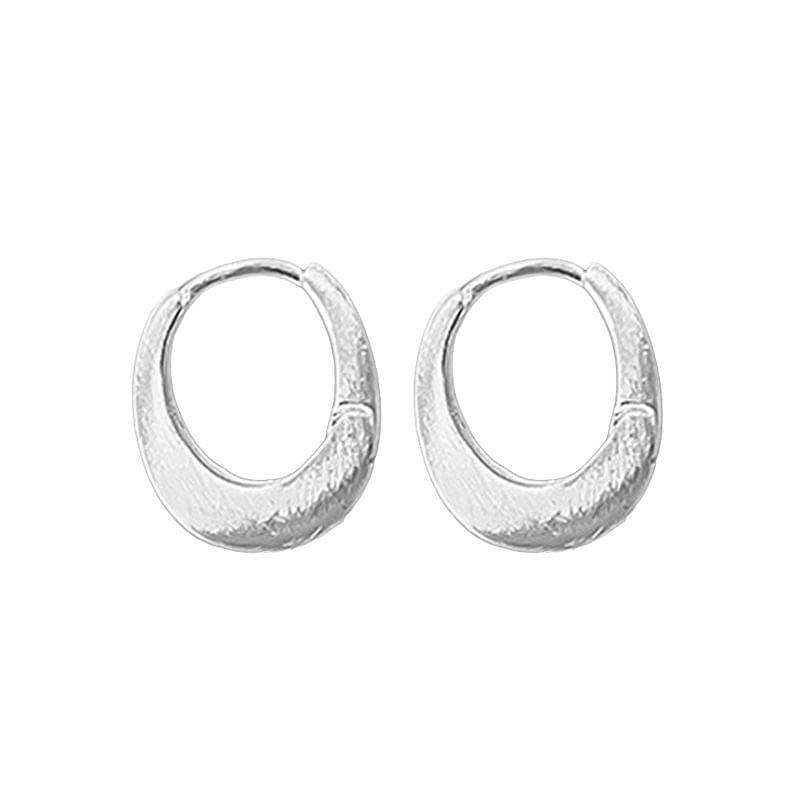 Brushed Alloy Hoop Earring Product Image