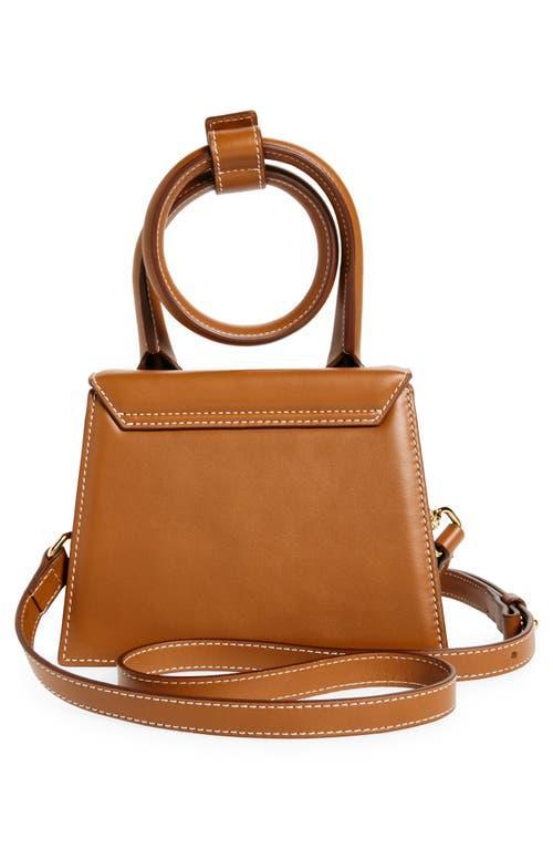 JACQUEMUS Le Chiquito Noeud Leather Crossbody Bag In Light Brown Product Image