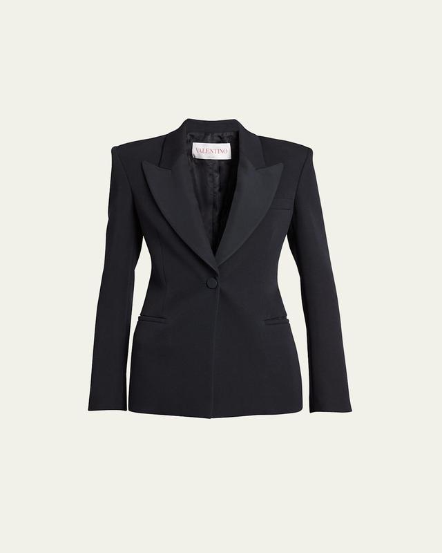 Valentino Fitted Virgin Wool Jacket Product Image