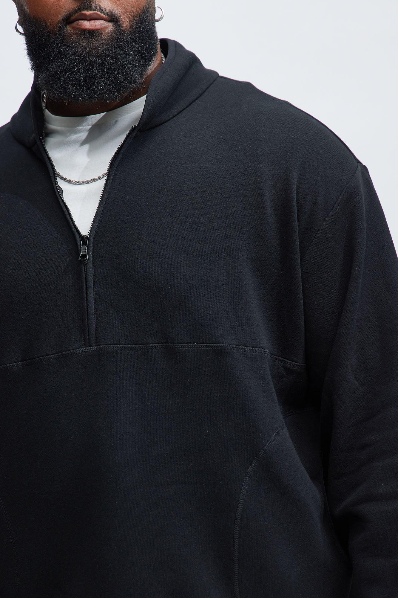 Mona Quarter Zip Sweatshirt - Black Product Image