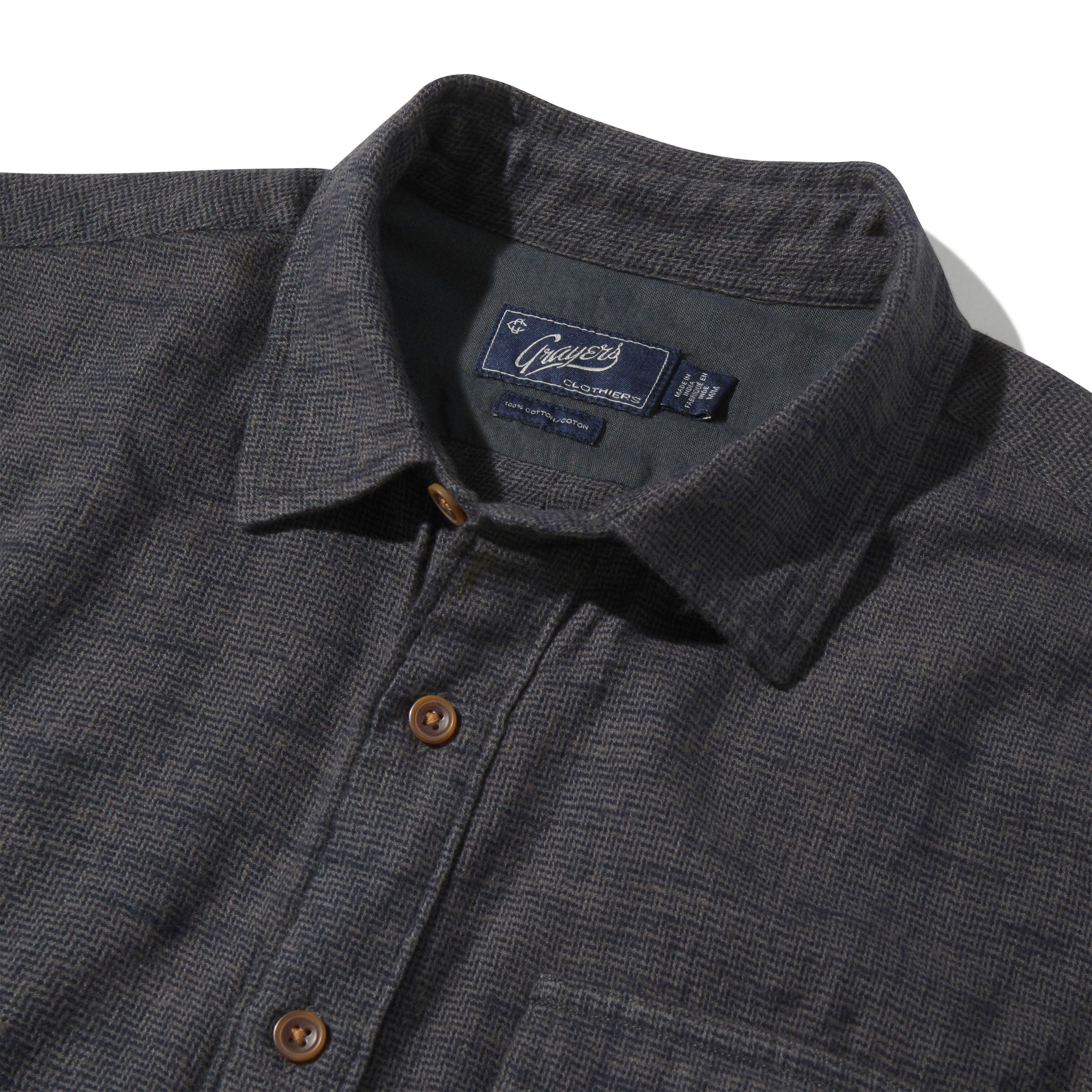 Linear Slub Twill Shirt - Forged Iron Product Image