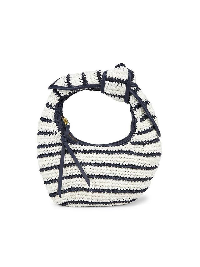 Womens Josie Striped Rattan Knot Bag Product Image