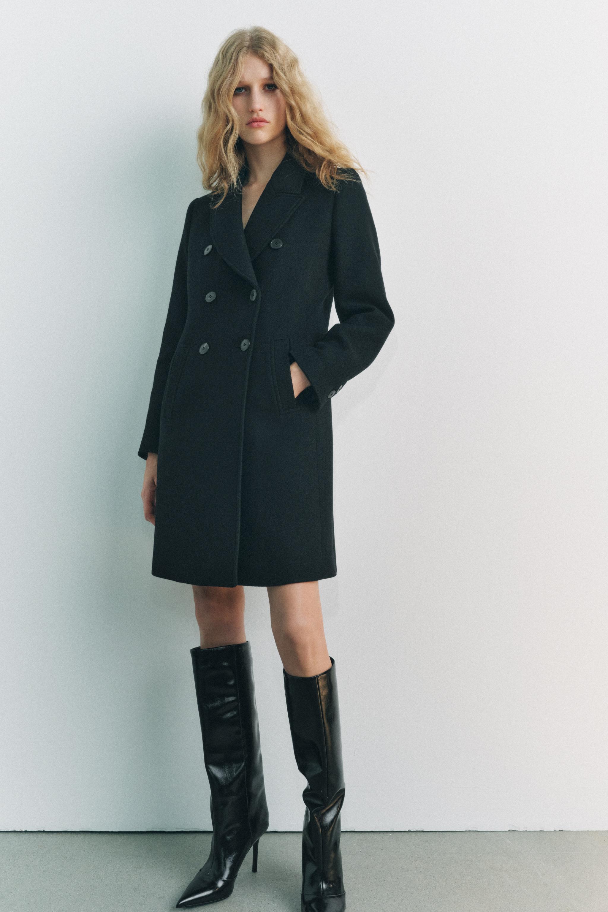 DOUBLE BREASTED WOOL BLEND COAT product image