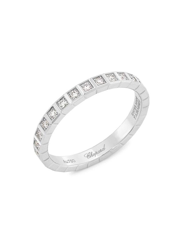 Womens Ice Cube 18K White Gold & Diamond Ring Product Image