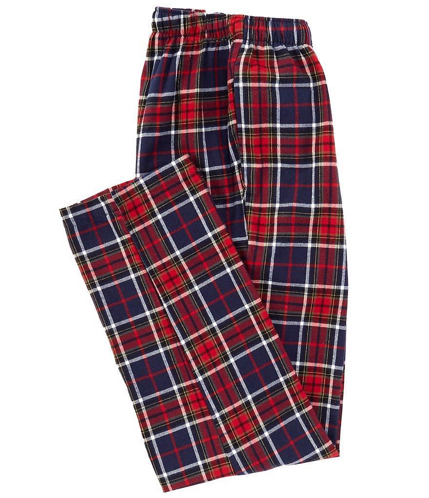 Roundtree & Yorke Portuguese Flannel Plaid Sleep Pants Product Image