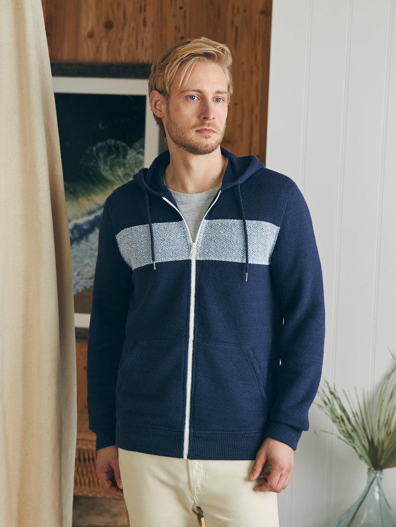 Whitewater Full Zip Hoodie - Blue Nights Surf Stripe Product Image