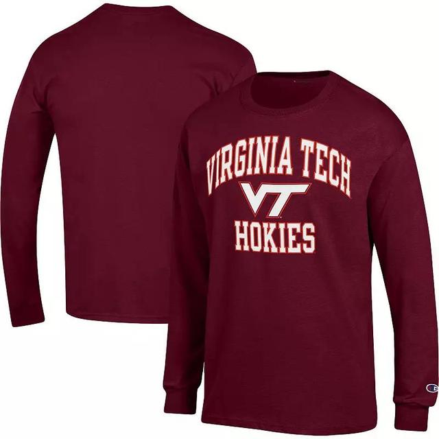 Mens Champion Maroon Virginia Tech Hokies High Motor Long Sleeve T-Shirt Product Image