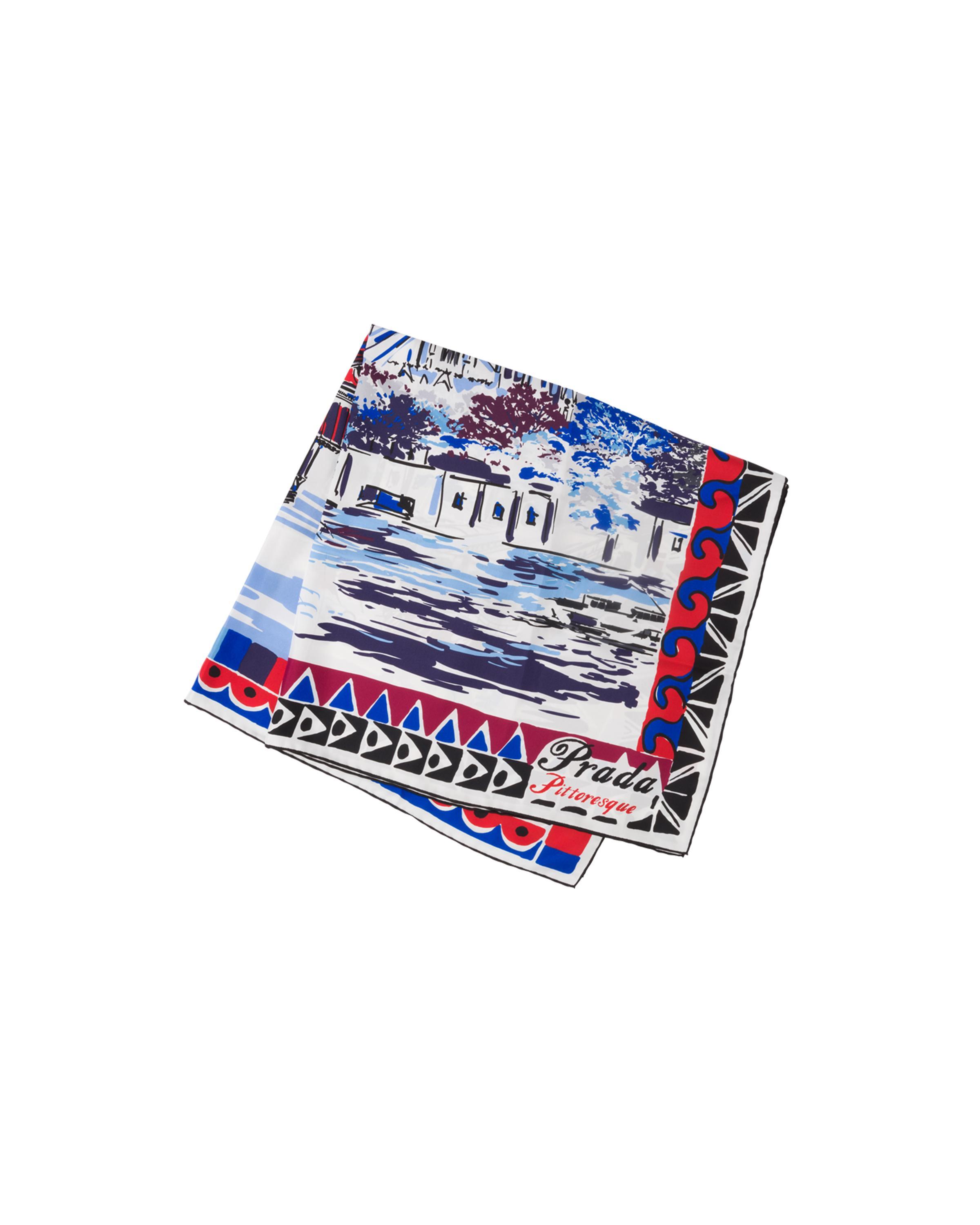 Pittoresque Paris printed silk 90 foulard Product Image