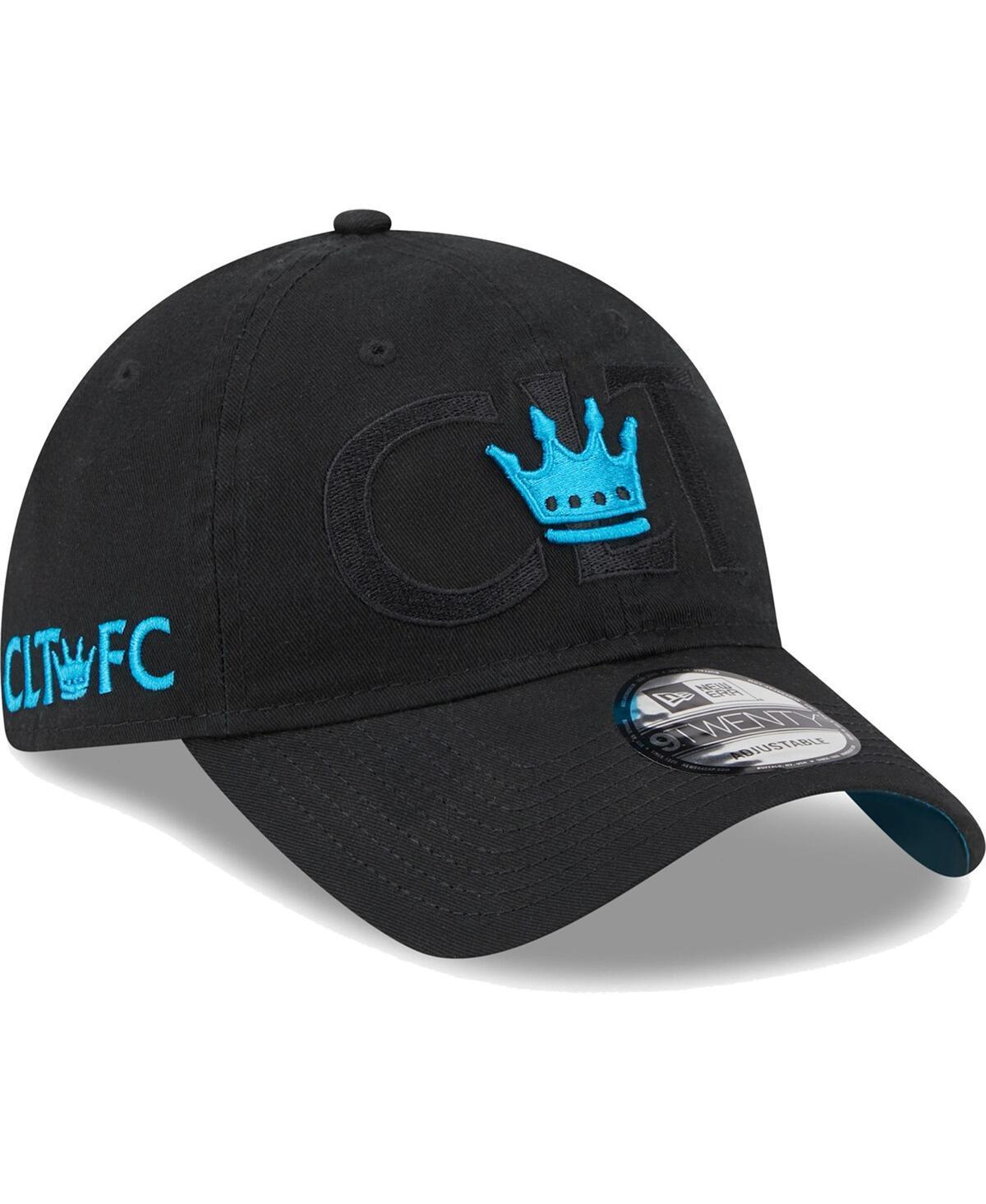 Mens New Era Black Charlotte FC Kick Off 9TWENTY Adjustable Hat Product Image