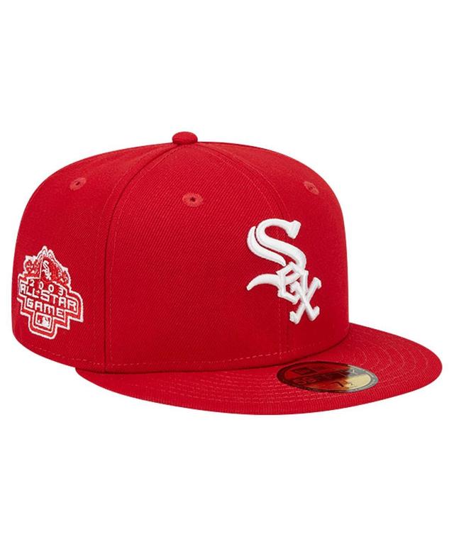 New Era Mens Red Chicago White Sox Logo 59FIFTY Fitted Hat Product Image