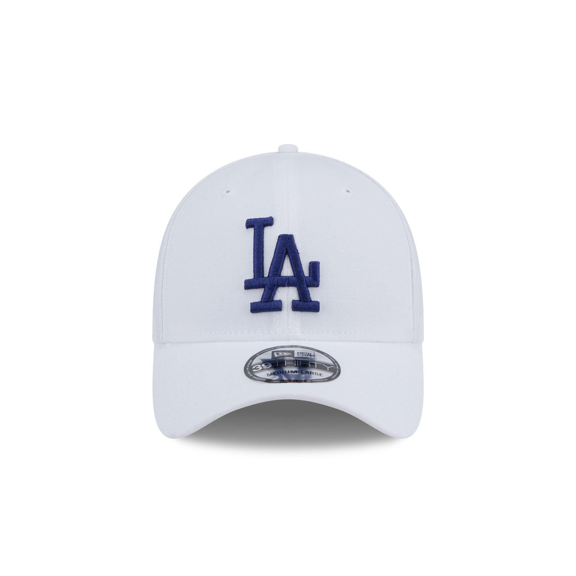 Los Angeles Dodgers Optic White 39THIRTY Stretch Fit Hat Male Product Image