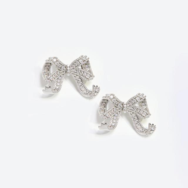 Crystal Bow Earrings Product Image