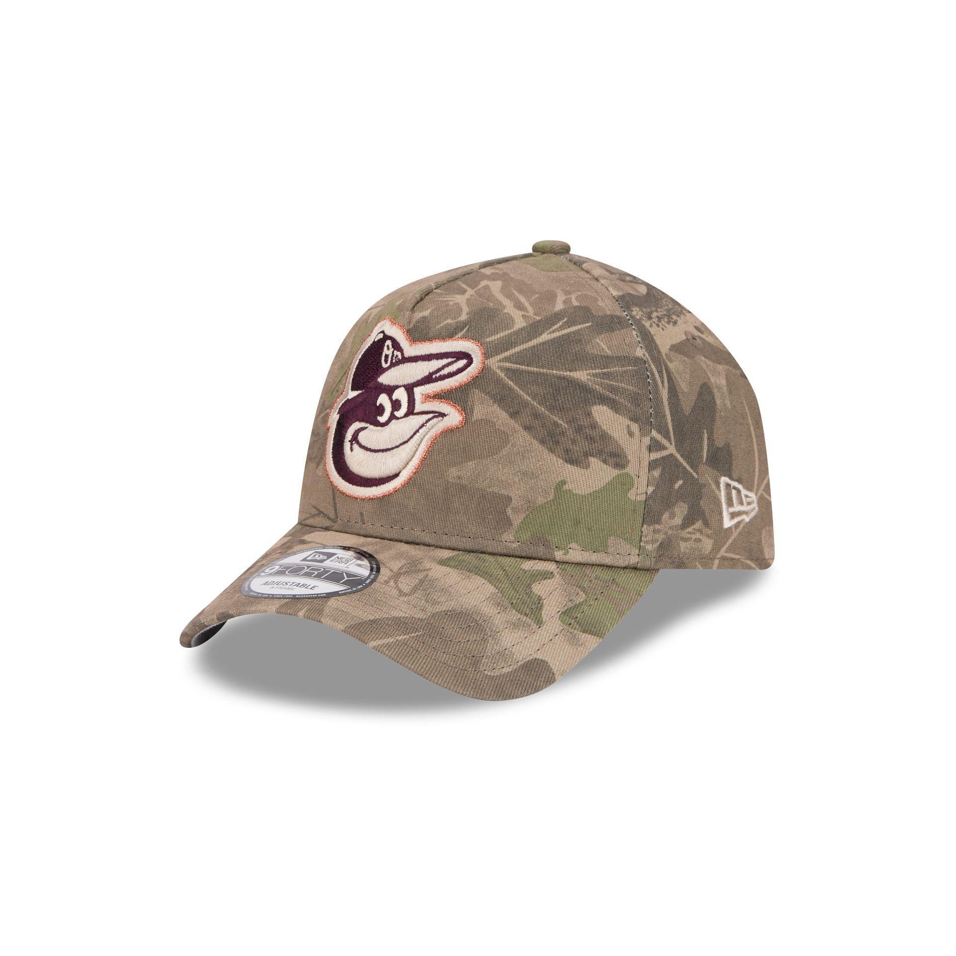 Baltimore Orioles Leaf Camo 9FORTY A-Frame Snapback Hat Male Product Image