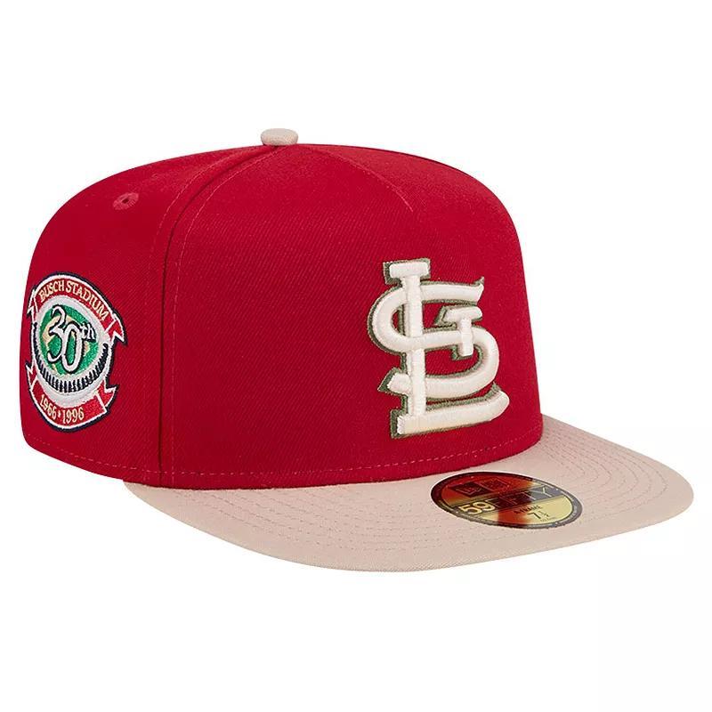 Mens New Era St. Louis Cardinals Canvas A-Frame 59FIFTY Fitted Hat Product Image