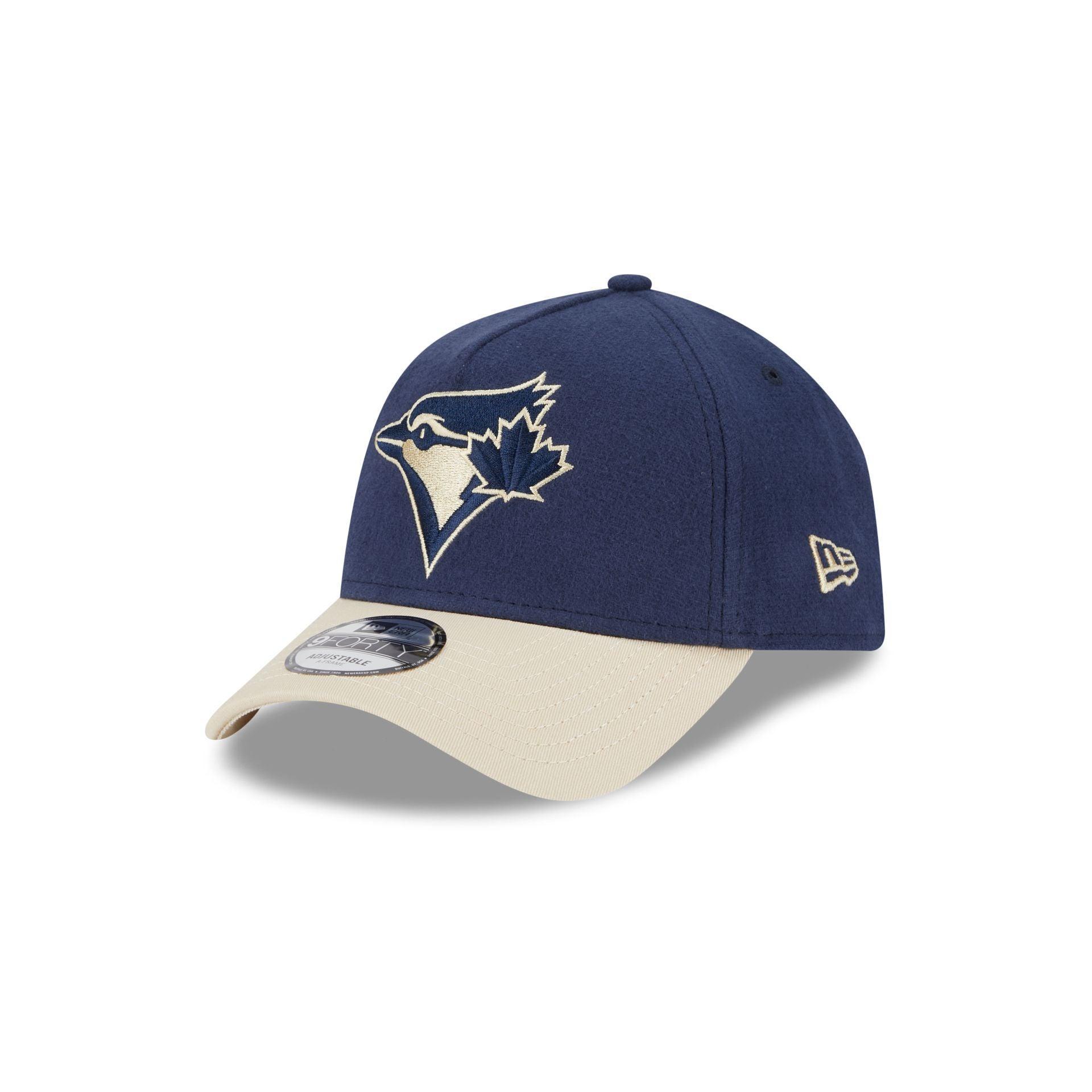 Toronto Blue Jays Moleskin Crown Navy 9FORTY A-Frame Snapback Hat Male Product Image