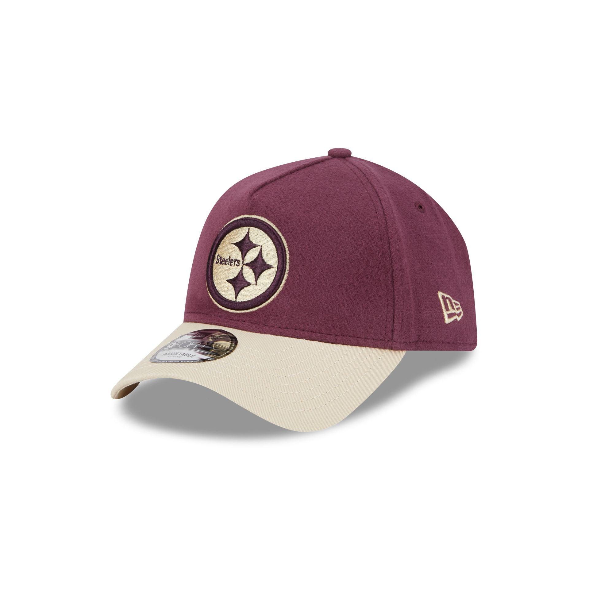 Pittsburgh Steelers Moleskin Crown Maroon 9FORTY A-Frame Snapback Hat Male Product Image