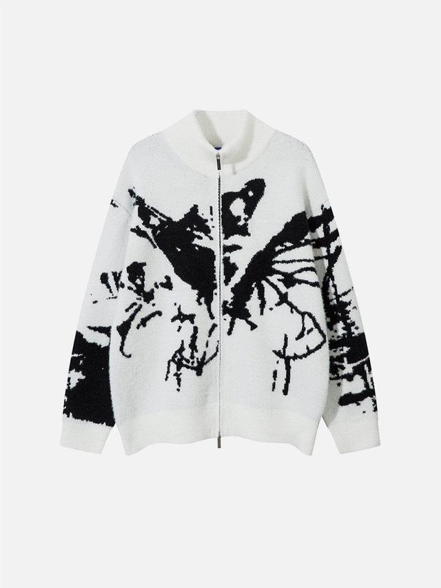 Aelfric Eden Butterfly Graphic Zip Up Cardigan Product Image