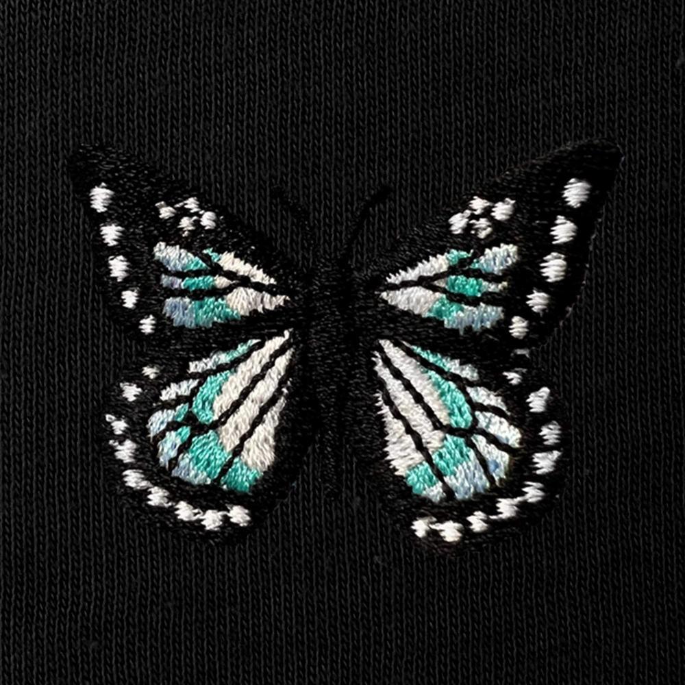 Dalix Butterfly Embroidered Fleece Jogger Cuff Sweatpant Sweats Soft Warm Cute Womens Product Image