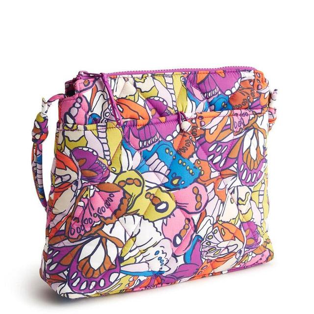 Vera Bradley Original Hipster Crossbody Bags Women in Flutter Purple/White Product Image