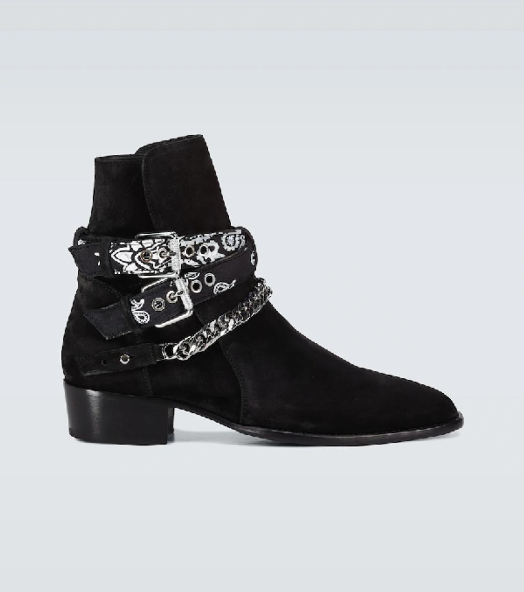 AMIRI Black Bandana Buckle Boots Product Image