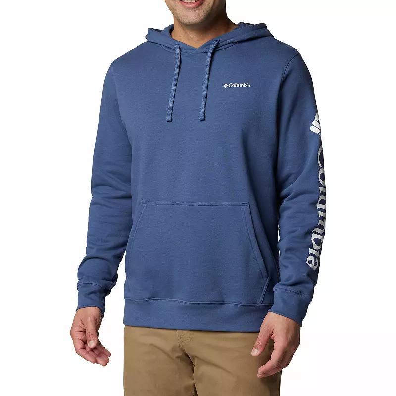 Mens Columbia Trek Fleece Hoodie Blue Product Image