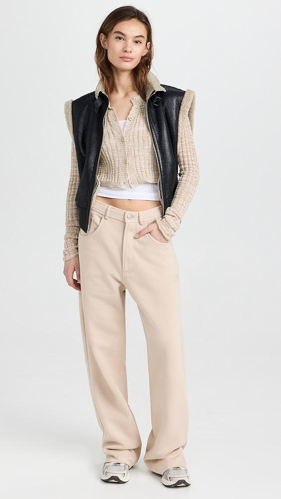 Acne Studios Slub Linen Short Cardigan | Shopbop Product Image