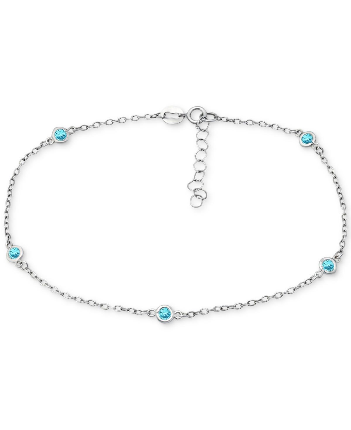 Giani Bernini Multi-Stone Ankle Bracelet (Also in Cubic Zirconia), Created for Macys Product Image