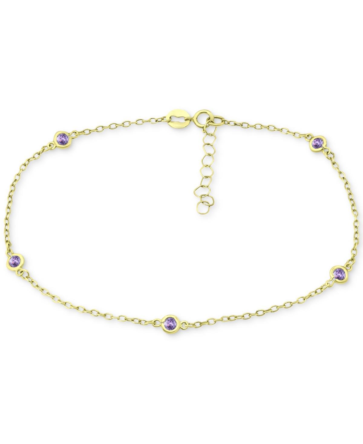 Giani Bernini Multi-Stone Ankle Bracelet (Also in Cubic Zirconia), Created for Macys Product Image