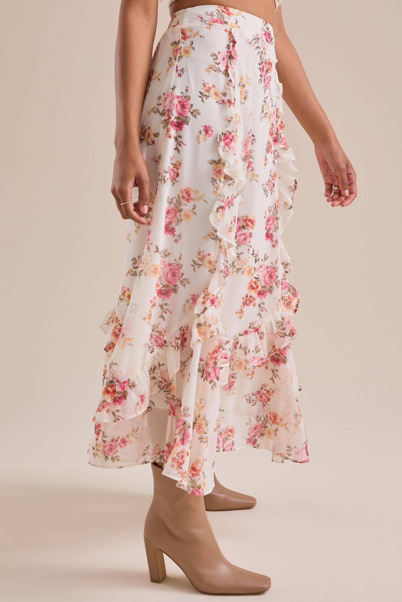 Isabella Floral Midi Skirt Product Image