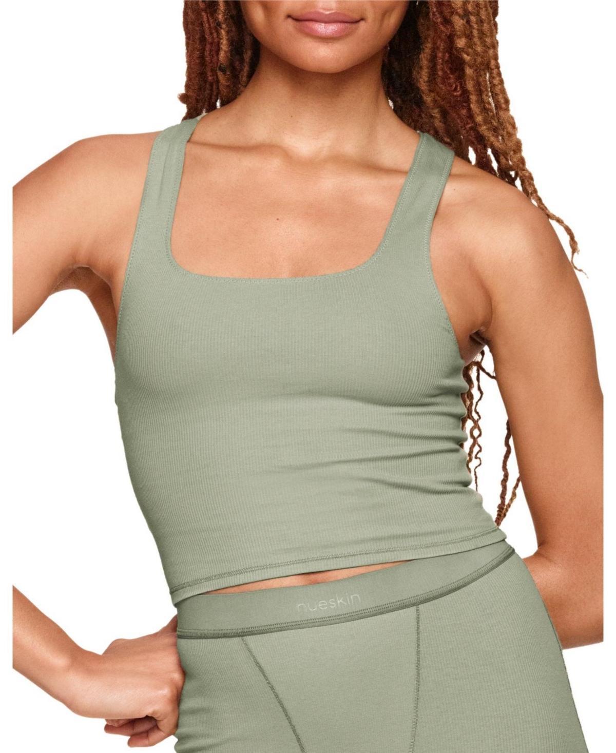 Nueskin Womens Jody Rib Cotton Cropped Tank Product Image