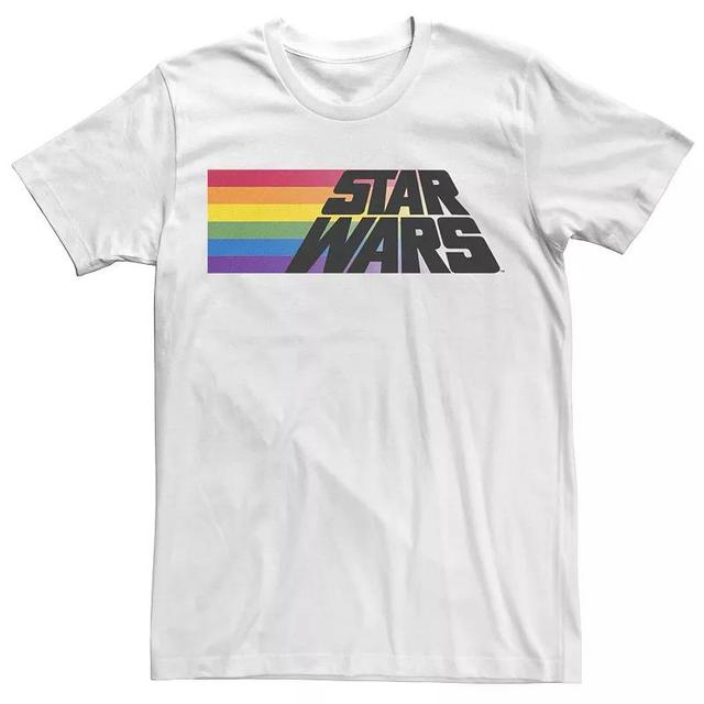 Mens Star Wars Rainbow Stripe Logo Tee Product Image