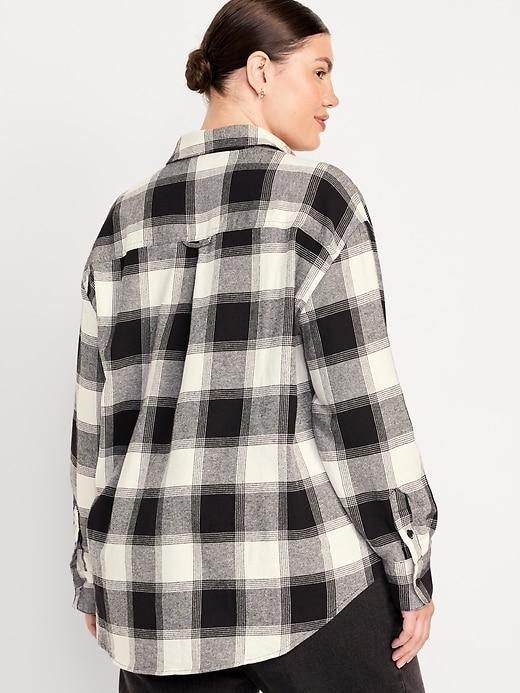 Flannel Boyfriend Button-Down Shirt Product Image