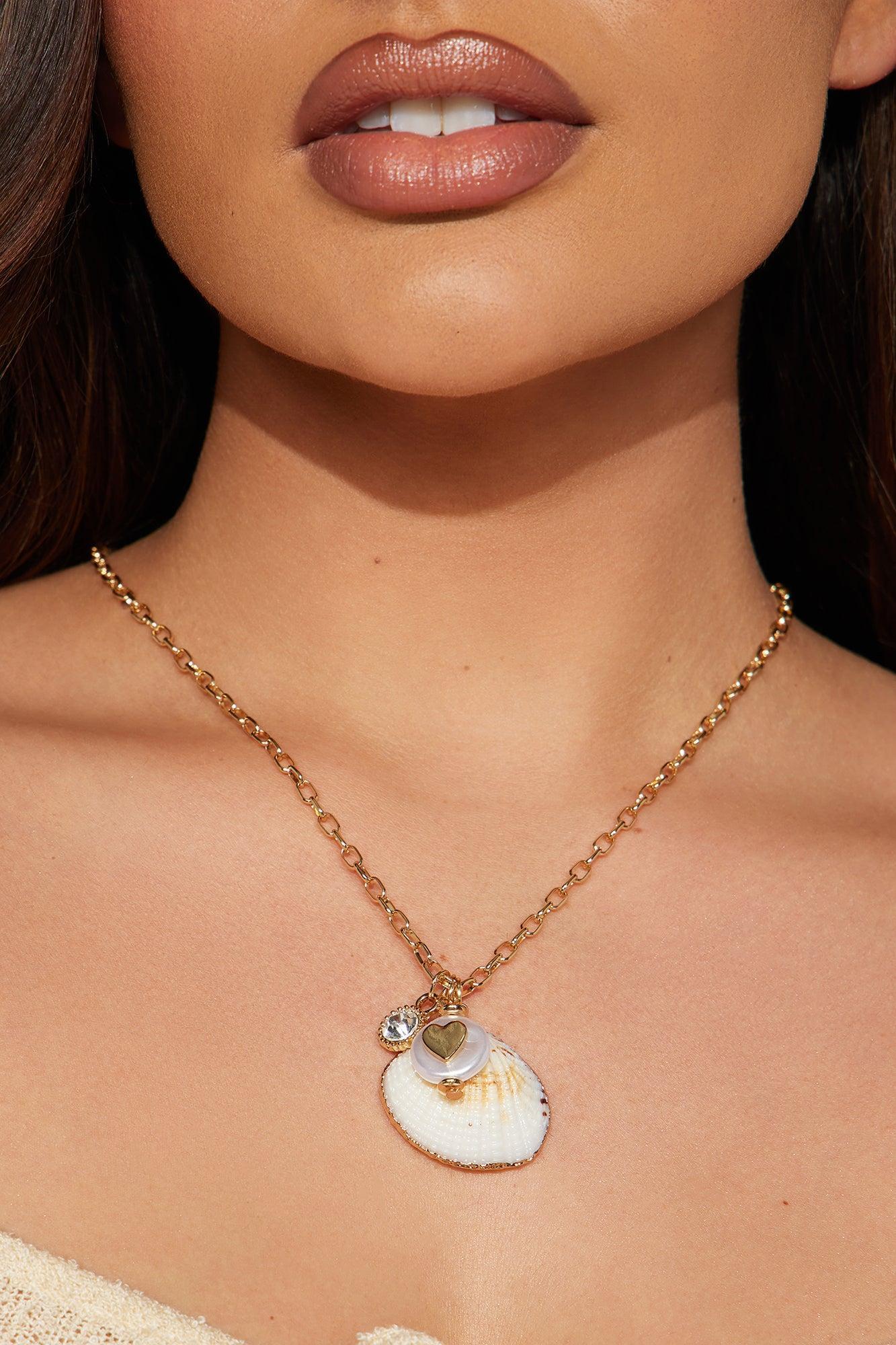 Seek To Sea More Necklace - Gold Product Image