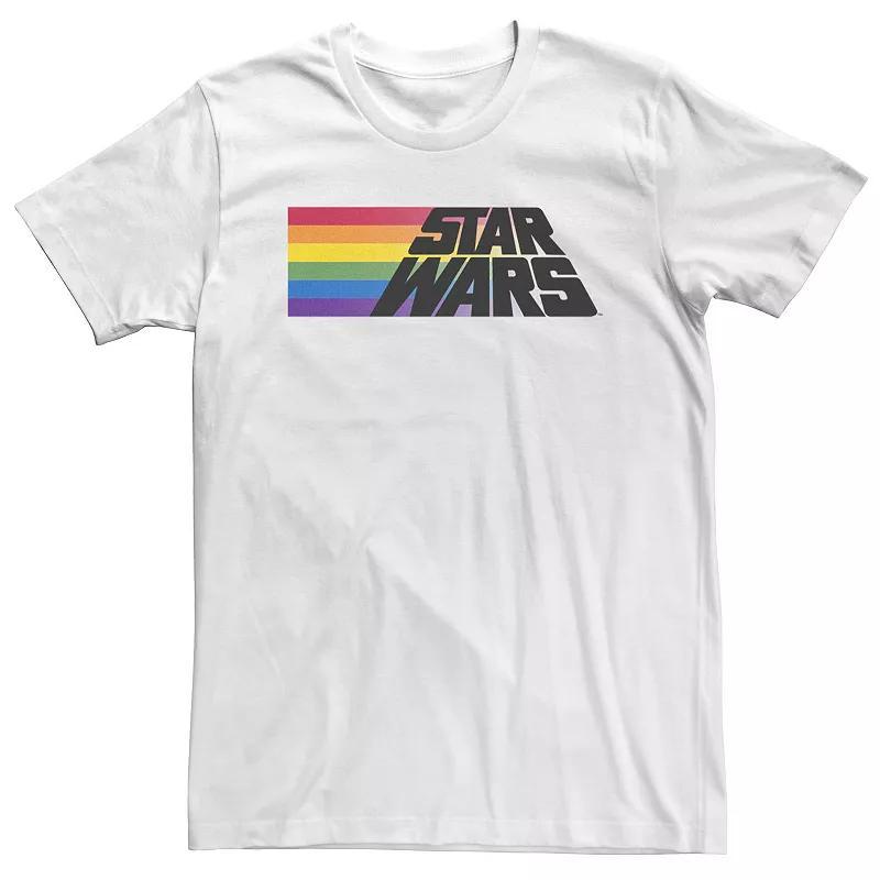 Mens Star Wars Rainbow Stripe Logo Tee Product Image