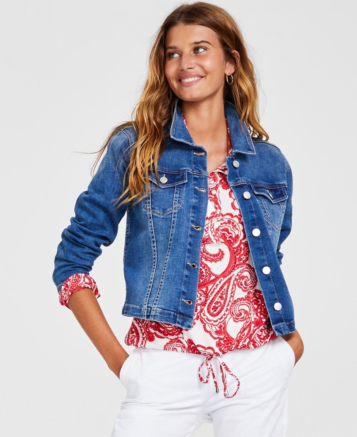 Tommy Hilfiger Denim Jacket (Chesapeake Wash) Women's Clothing Product Image