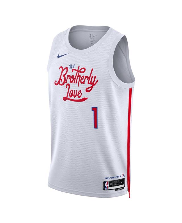 Mens and Womens Nike James Harden White Philadelphia 76ers 2022/23 City Edition Swingman Jersey - White Product Image