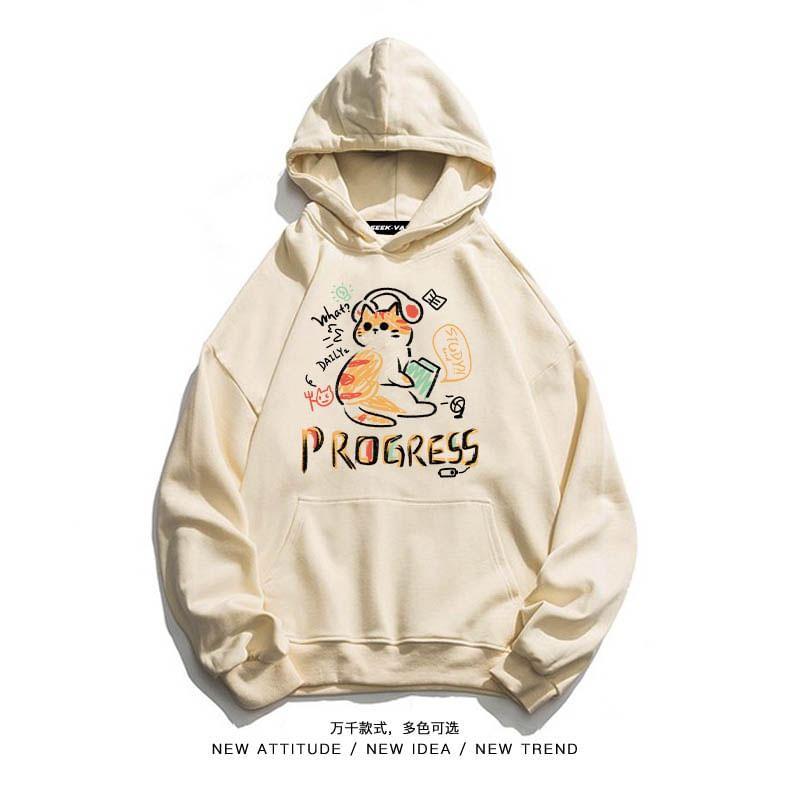 Chinese Character Print Hoodie Product Image