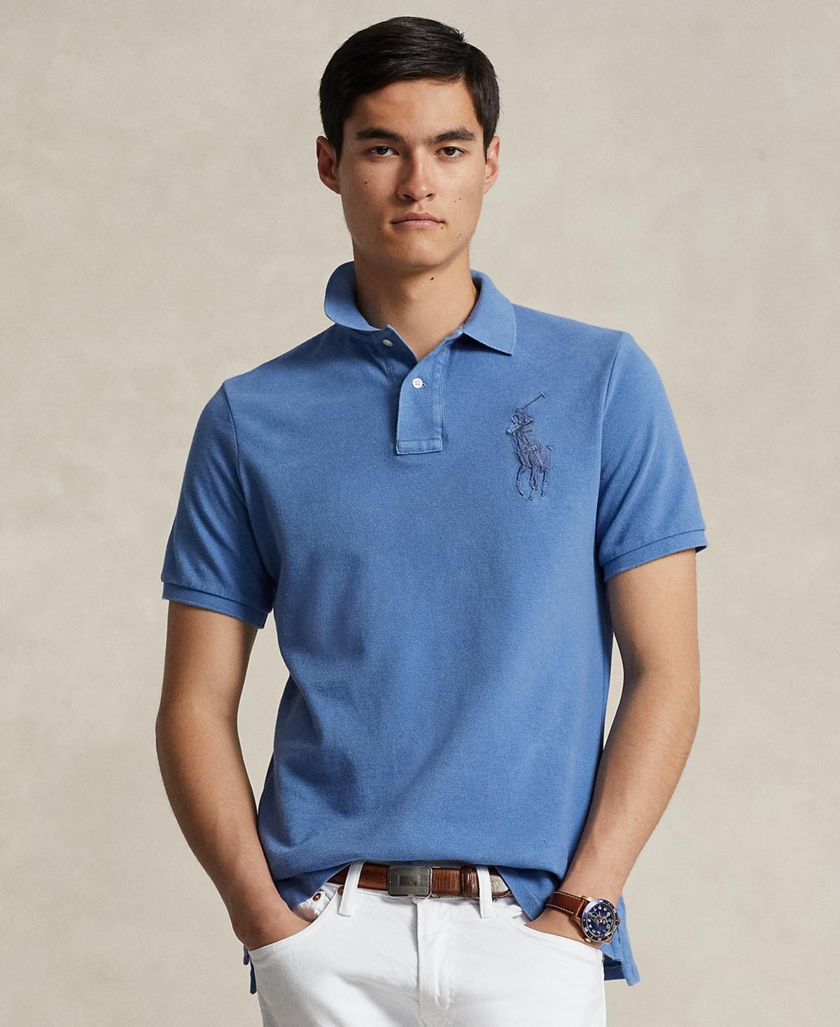 Polo Ralph Lauren Mens Custom Slim Fit Big Pony Mesh Polo Shirt Product Image