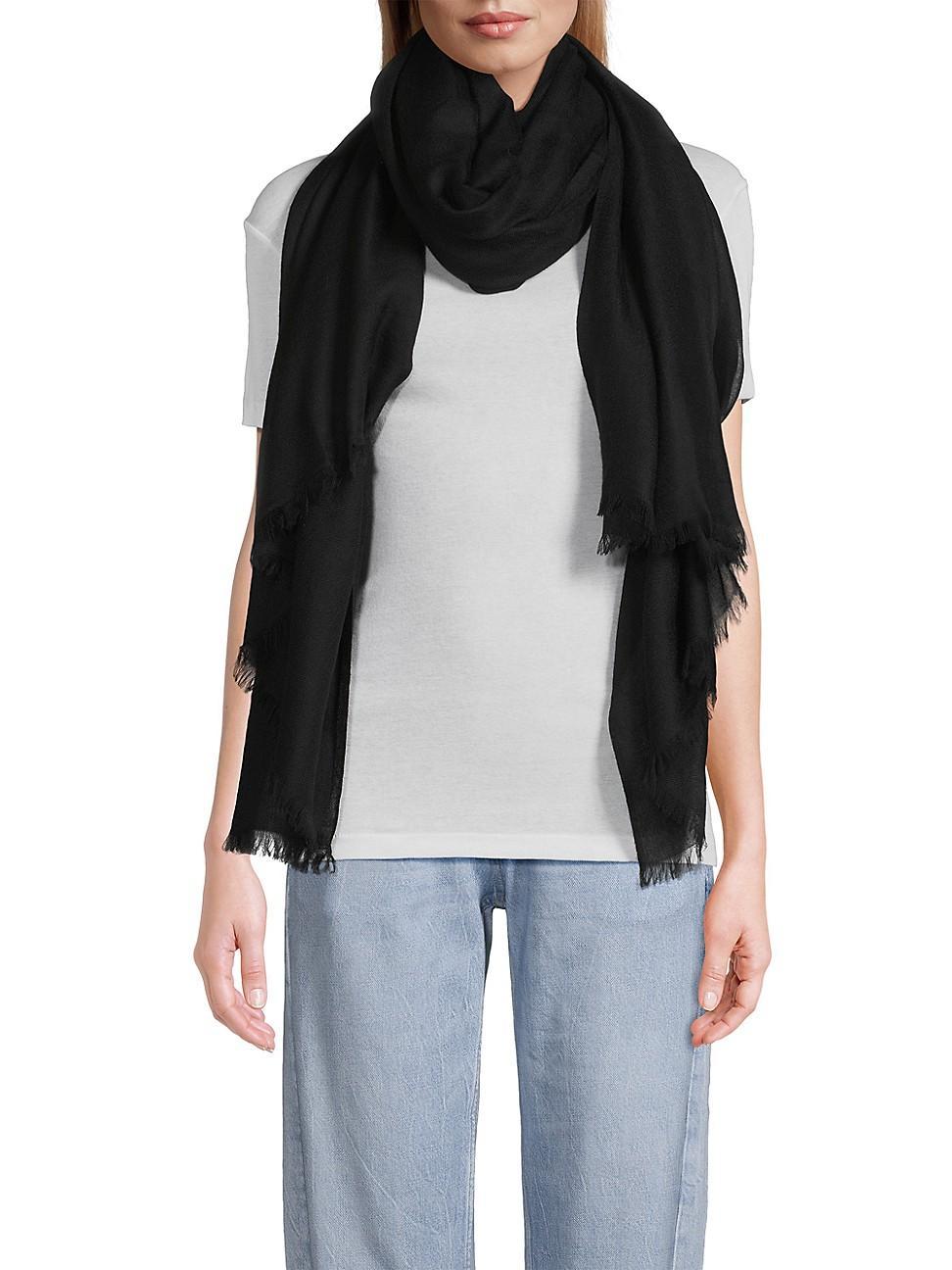 Womens Cashmere Fringed Scarf product image