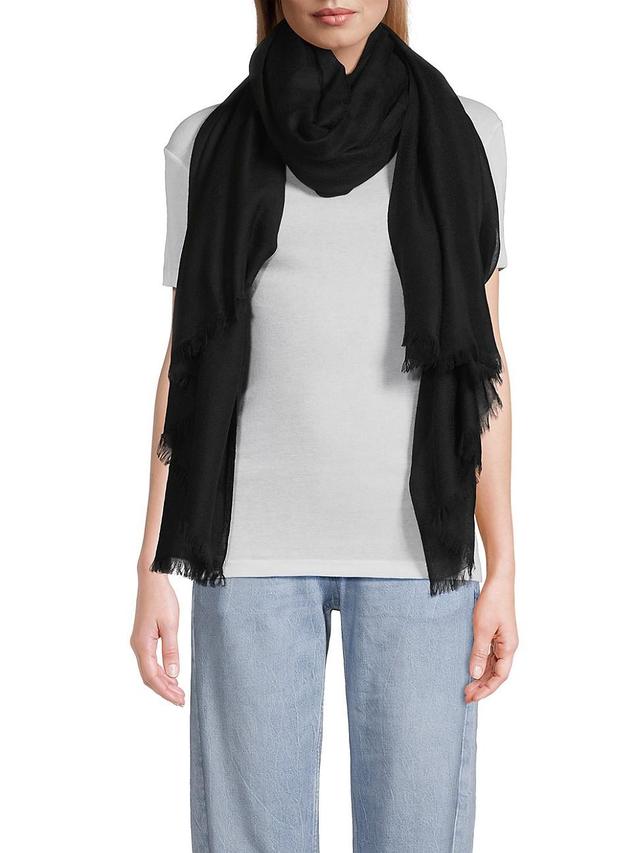 Womens Cashmere Fringed Scarf Product Image