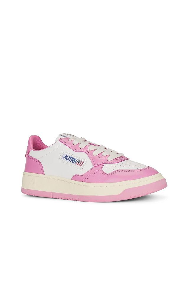 Autry Medalist Low Sneaker in Pink Product Image