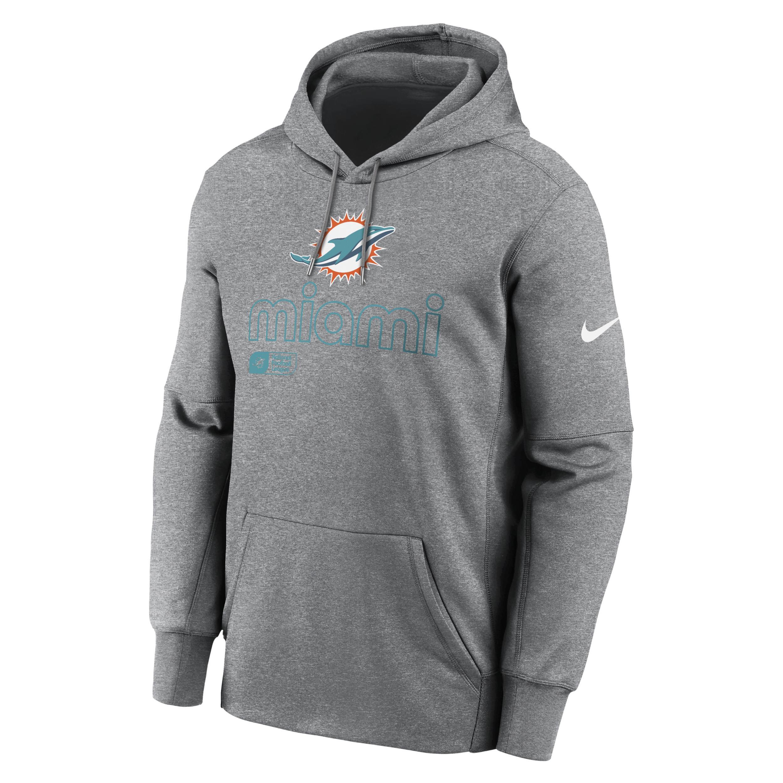 Mens Miami Dolphins Mens Nike Therma NFL Pullover Hoodie Product Image