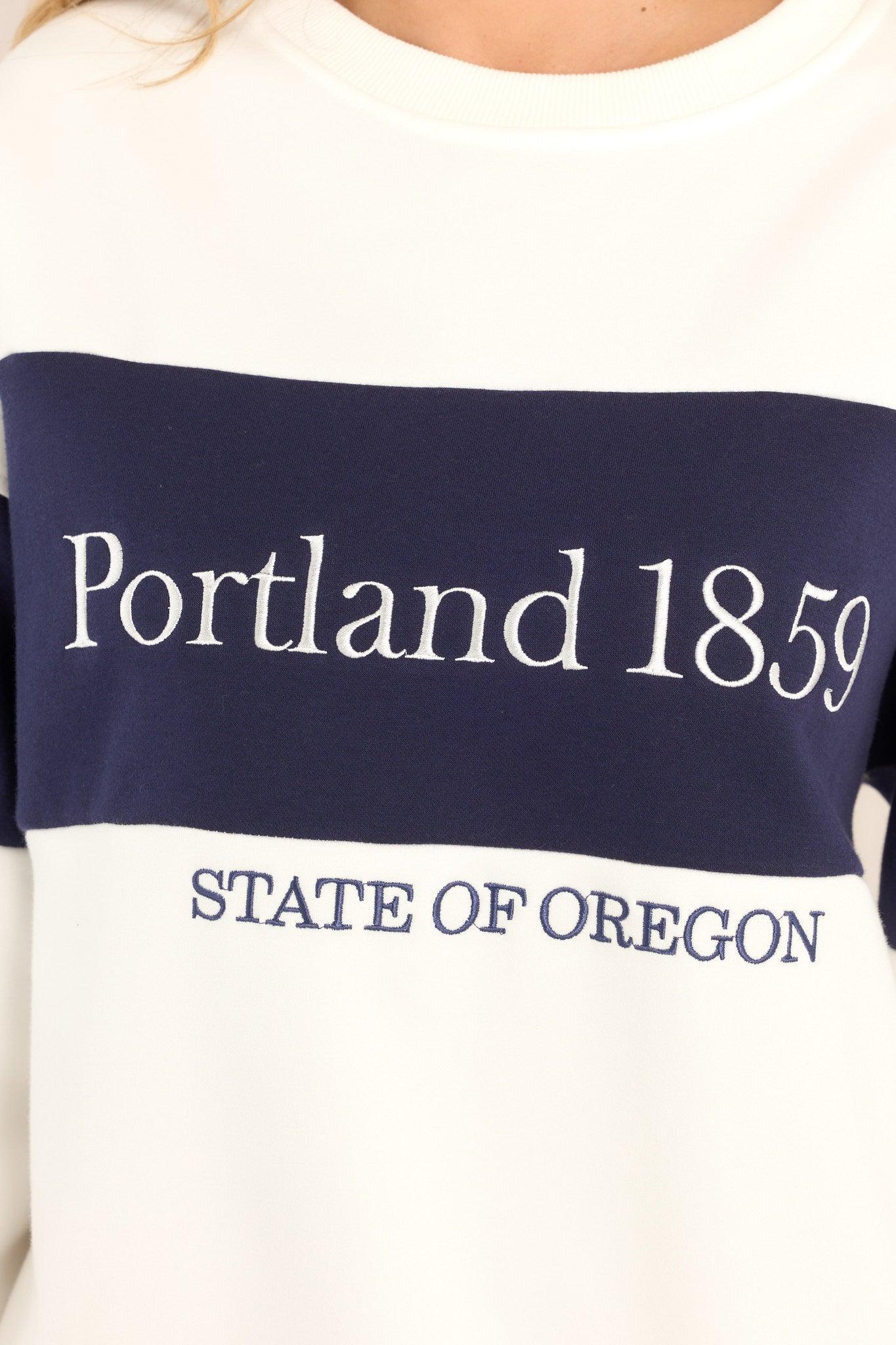 The Views White Portland Oversized Sweatshirt Product Image