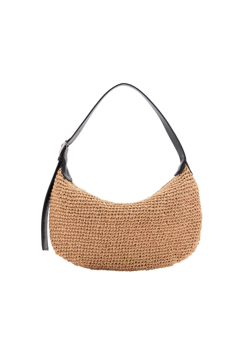 MANGO - Natural fiber shoulder bag - One size - Women Product Image