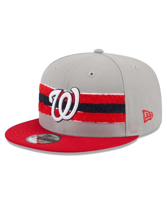 Mens New Era Gray Washington Nationals Band 9FIFTY Snapback Hat - Gray Product Image