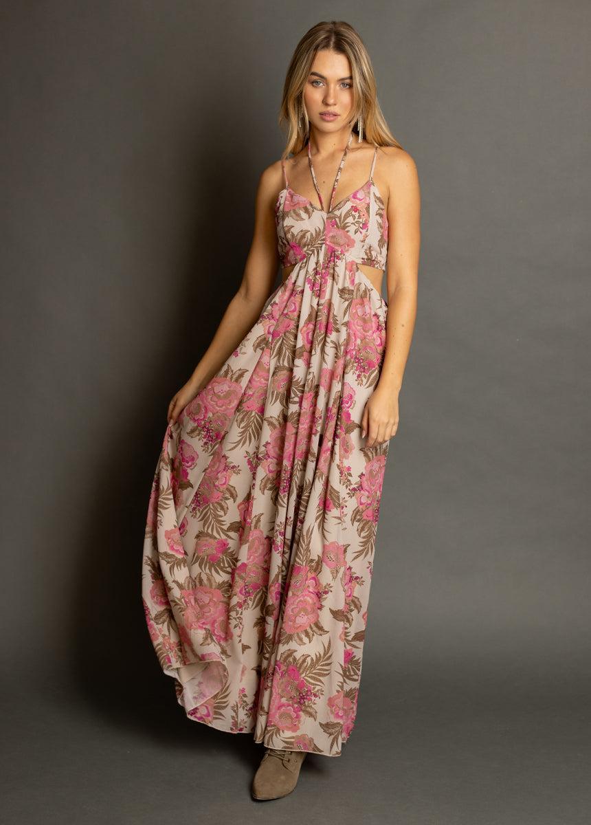 Mari Dress in Pink Floral Product Image