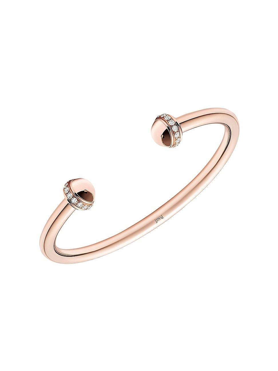 Womens Possession 18K Rose Gold & Diamond Open Bangle Product Image