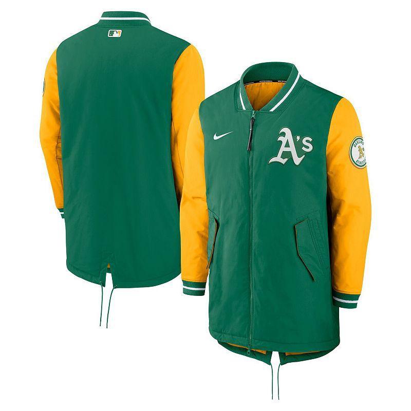 Mens Nike Green Oakland Athletics Authentic Collection Dugout Performance Full-Zip Jacket Product Image