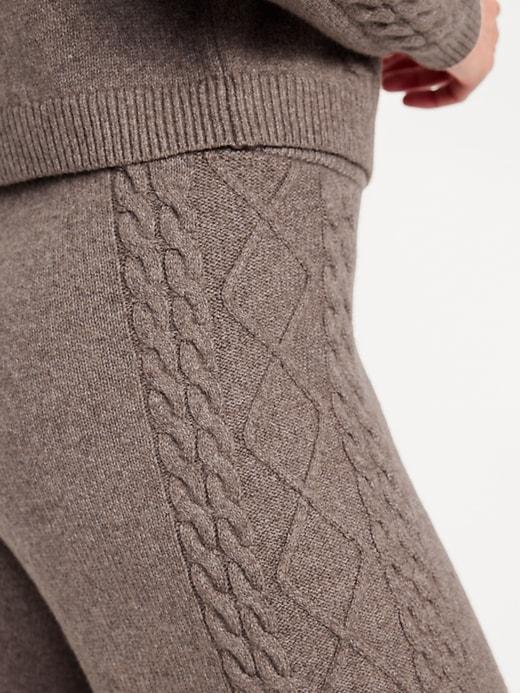 SoSoft Cable-Knit Wide-Leg Sweater Pants Product Image