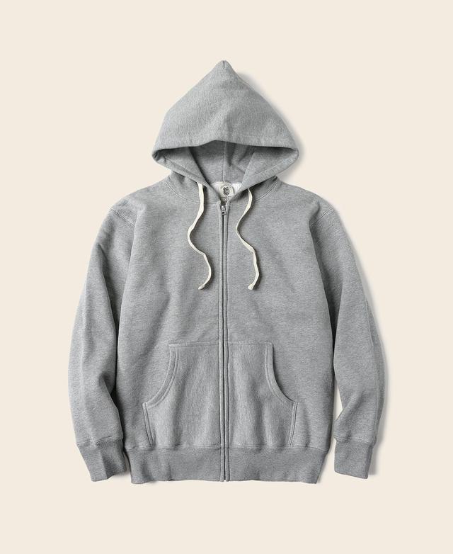 1950s Wind Shield Full-Zip Thermal Hoodie - Gray Product Image